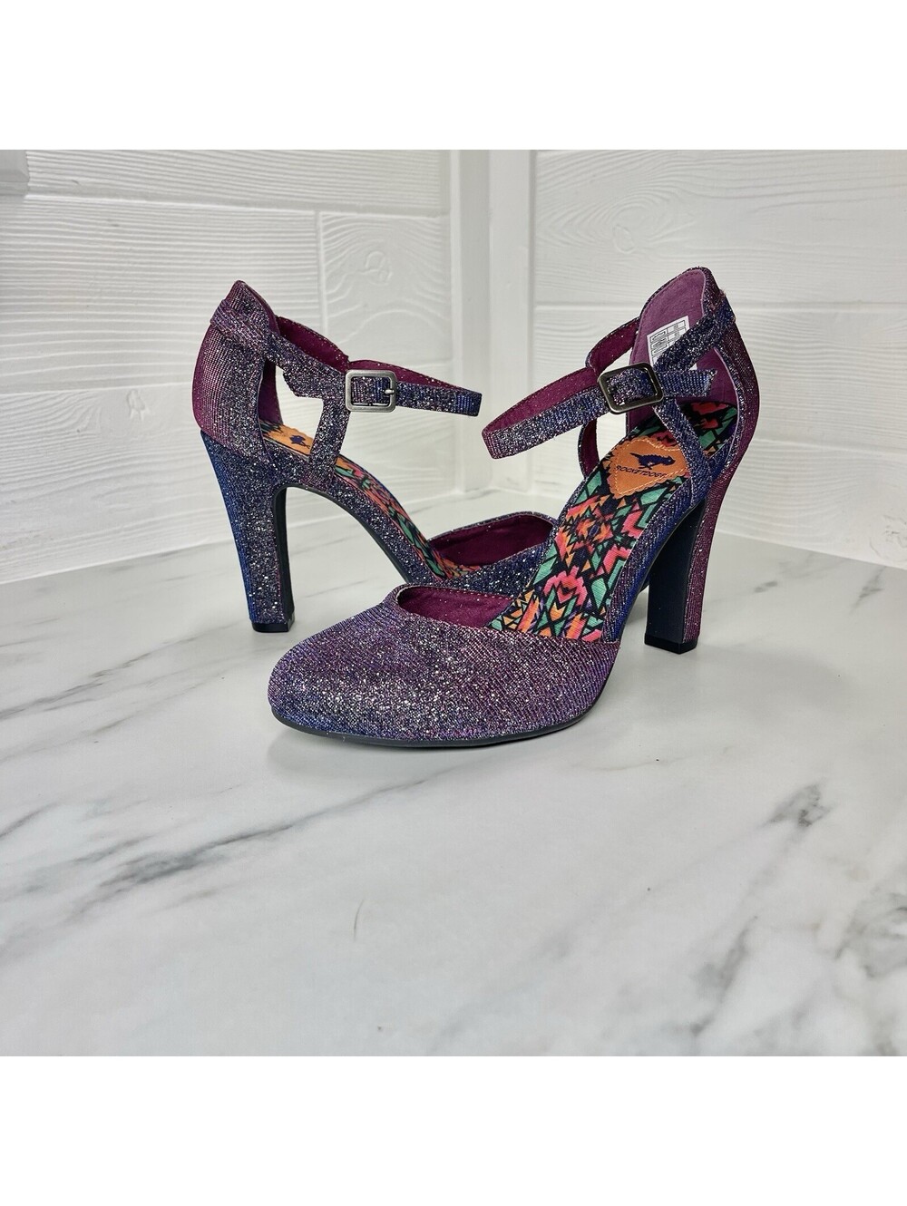 Rocket Dog Y2K Jenna Pumps In Berry Metallic Size 8 New Years Sparkle Iridescent